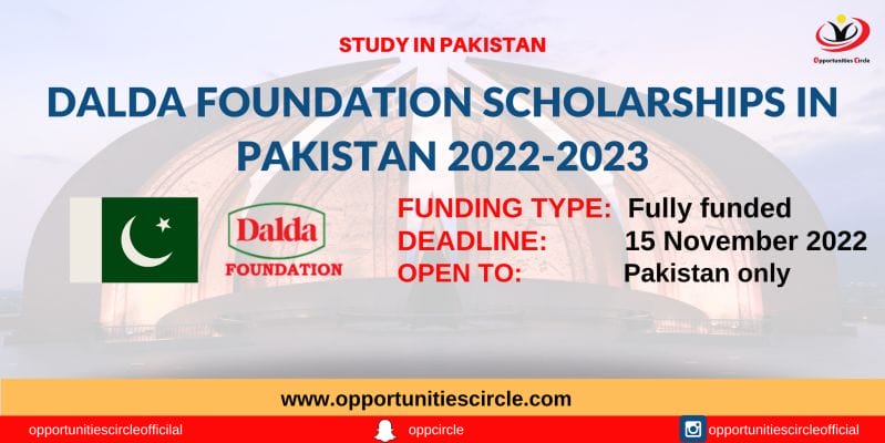 Dalda Foundation Scholarships in Pakistan 2022-2023