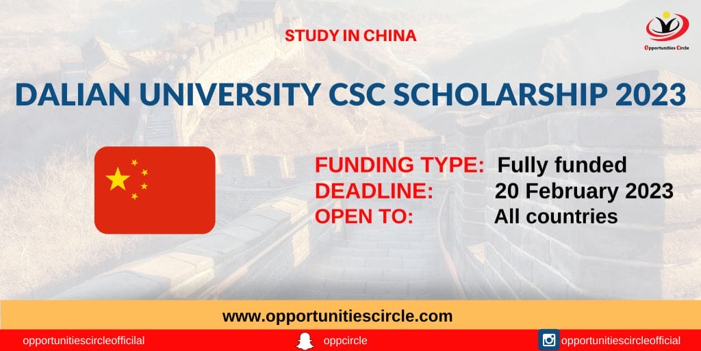 Dalian University CSC Scholarship 2023