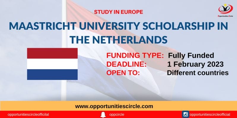Maastricht University Scholarship 2023 in Netherlands