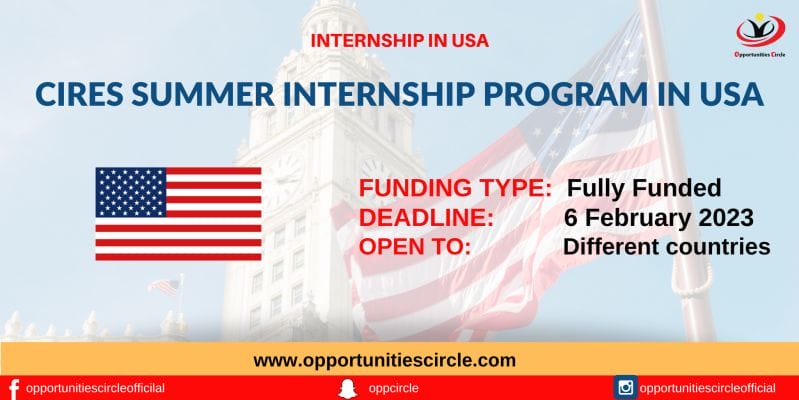 CIRES Summer Internship Program in USA 2023