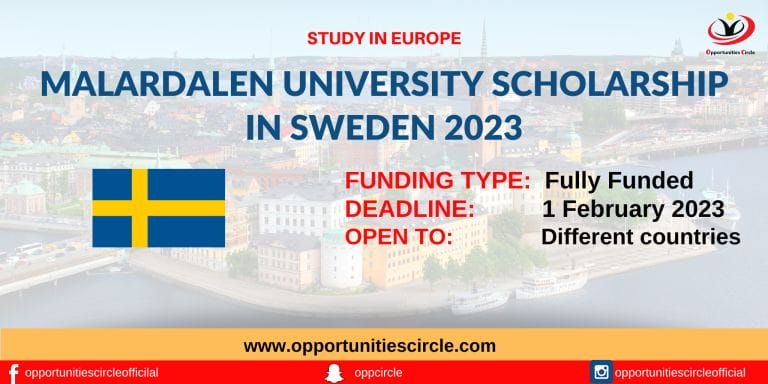 Malardalen University Scholarship in Sweden 2023