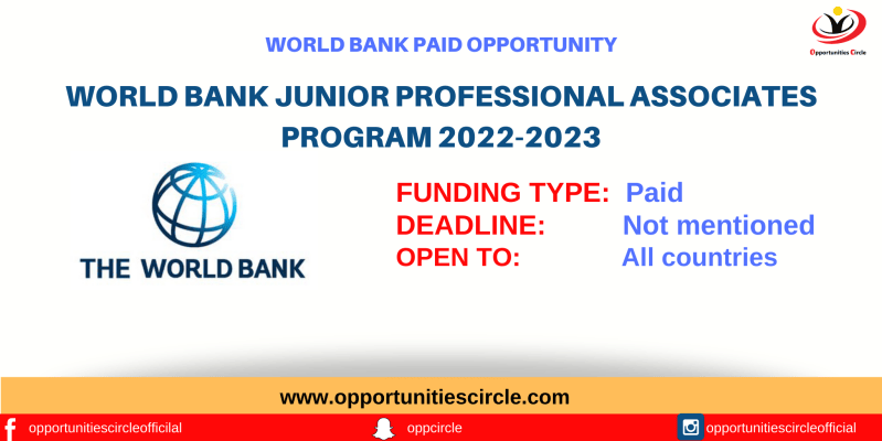 World Bank Junior Professional Associates Program