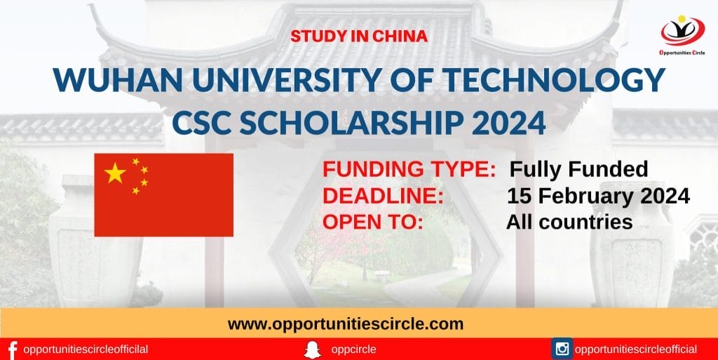 Wuhan University of Technology CSC Scholarship 2024