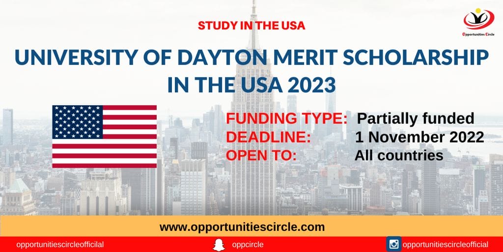 University of Dayton Merit Scholarship in USA