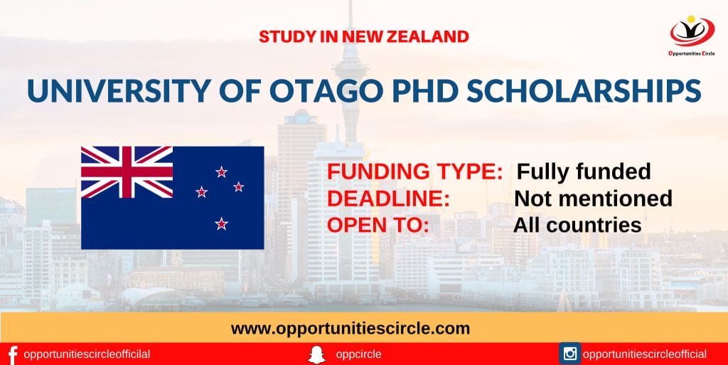 University of Otago PhD Scholarships 2024