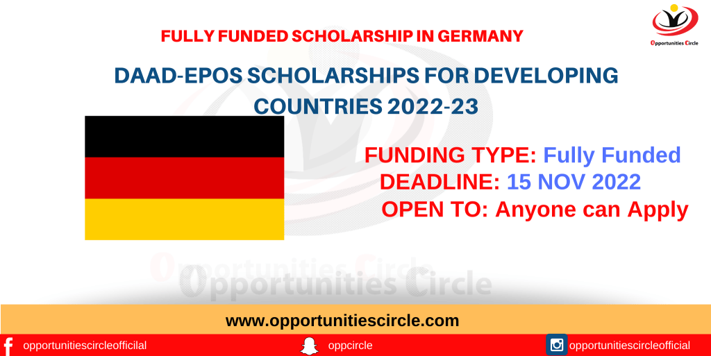DAAD-EPOS Scholarships for Developing Countries 2022-23