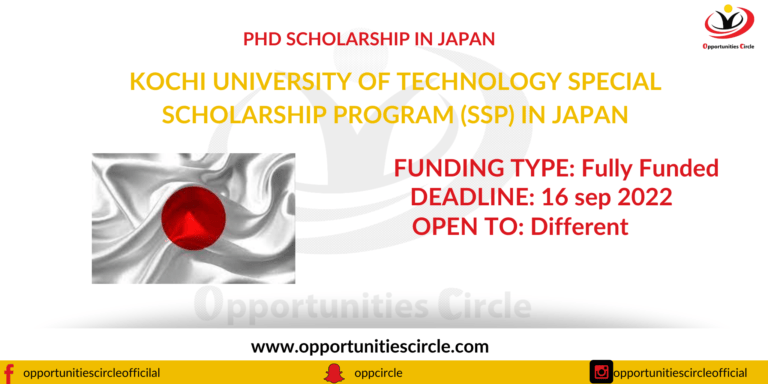 Kochi University of Technology Special Scholarship Program (SSP) in Japan