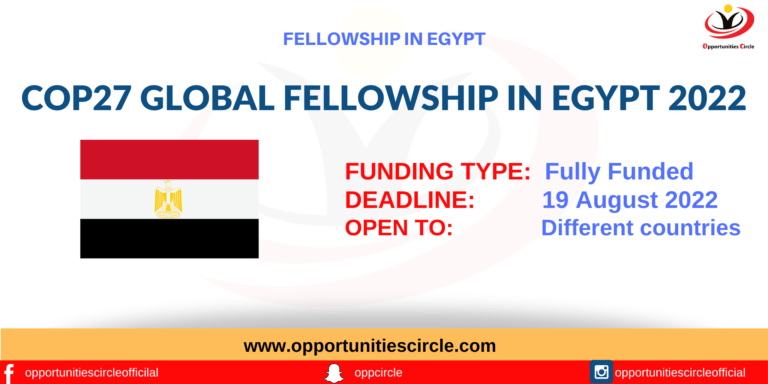 COP27 Global Fellowship in Egypt
