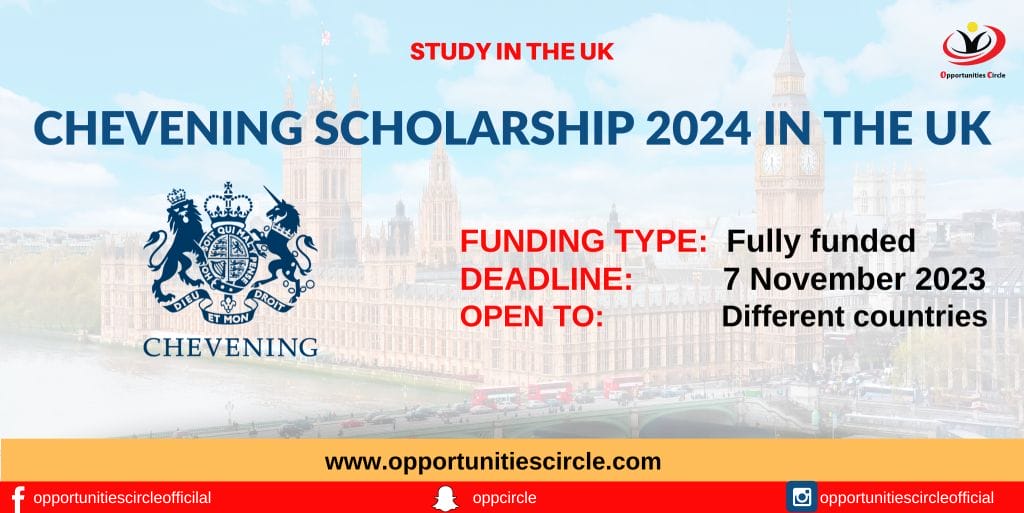 Chevening Scholarship 2024 in the UK