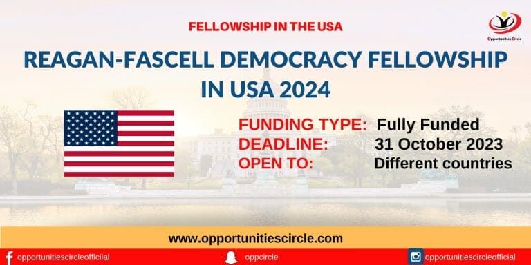 Reagan-Fascell Democracy Fellowship in USA 2024