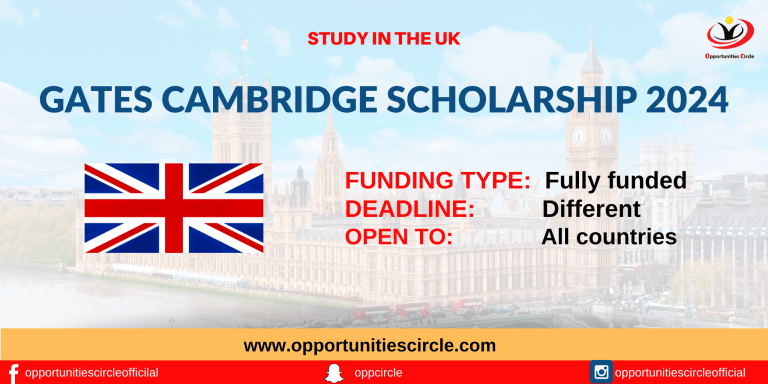 Gates Cambridge Scholarship 2024 in the UK