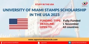 University of Miami Stamps Scholarship in USA 2023