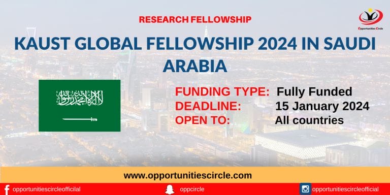 KAUST Global Fellowship 2024 in Saudi Arabia