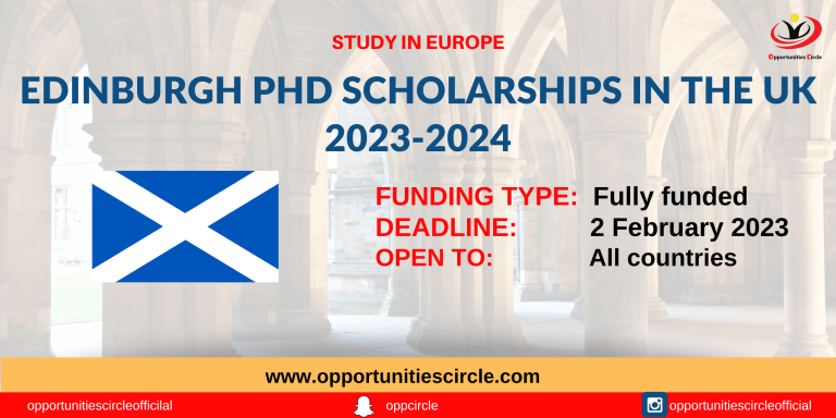 Edinburgh PhD Scholarships in the UK