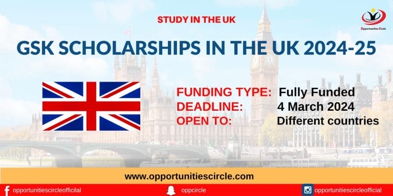 GSK Scholarships in the UK 2024-25