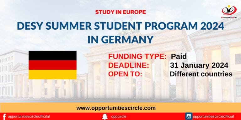 DESY Summer Student Program in Germany 2024
