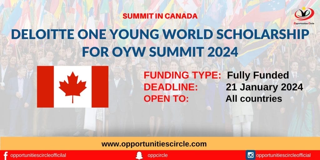 Deloitte One Young World Scholarship 2024 in Canada