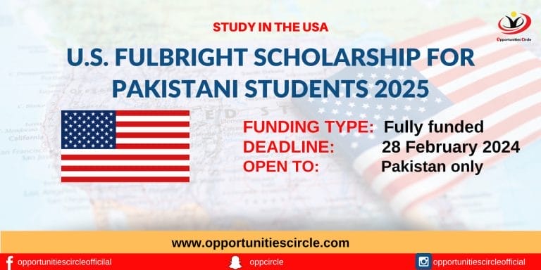 US Fulbright Scholarship for Pakistani Students 2025