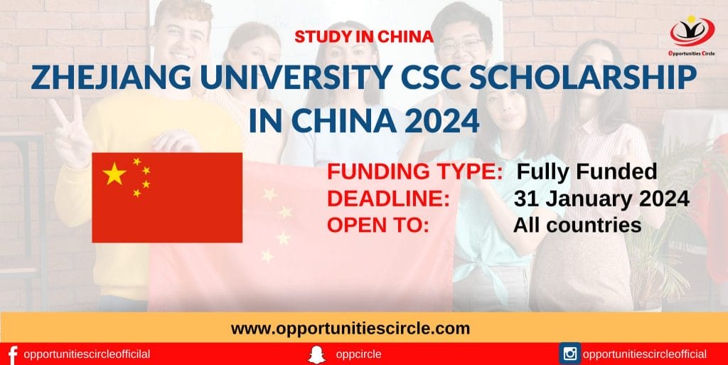 Zhejiang University CSC Scholarship in China 2024 | Fully Funded