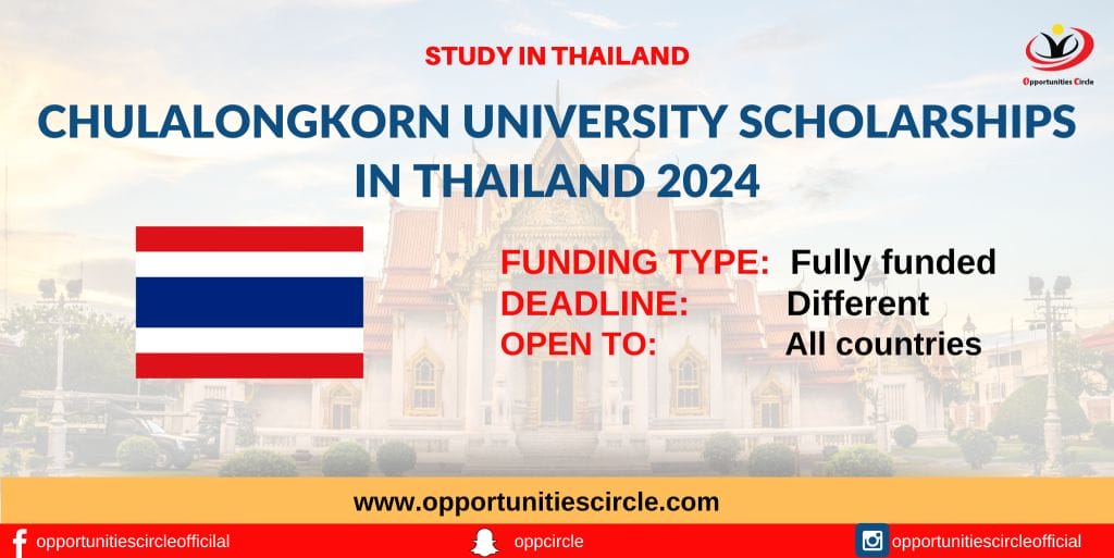 Chulalongkorn University Scholarships 2023-2024