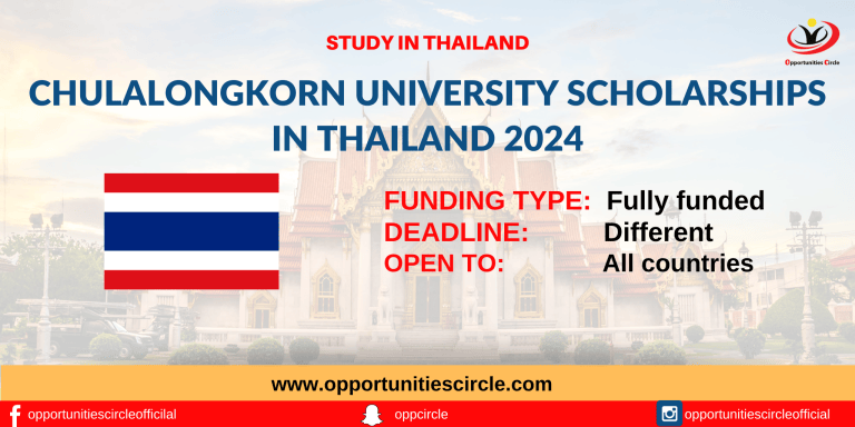 Chulalongkorn University Scholarships 2023-2024