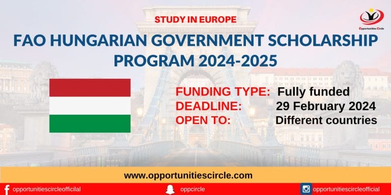 FAO Hungarian Government Scholarship Program 2024-2025