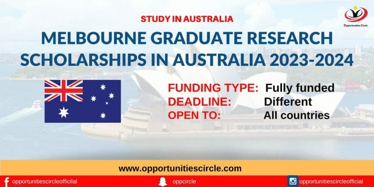 Melbourne Graduate Research Scholarships 2023-2024 in Australia