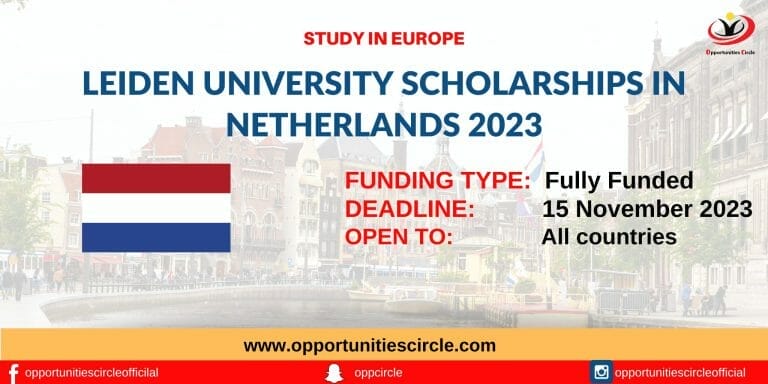 Leiden University Scholarships in Netherlands