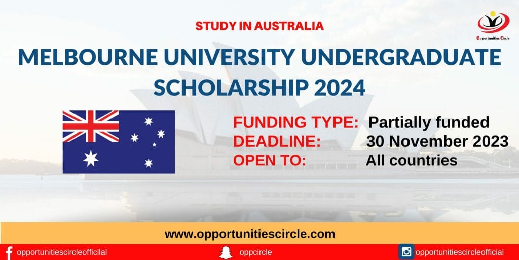Melbourne International Undergraduate Scholarship 2024