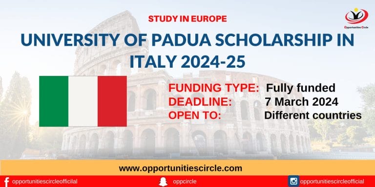 University of Padua Scholarship in Italy 2024-25