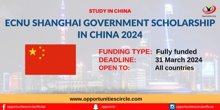 ECNU Shanghai Government Scholarship 2024