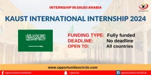 KAUST International Internship 2024 in Saudi Arabia