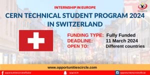 CERN Technical Student Program 2024 in Switzerland
