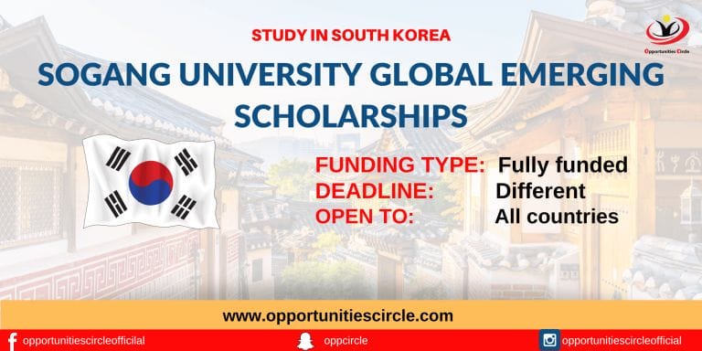 Sogang University Global Emerging Scholarships