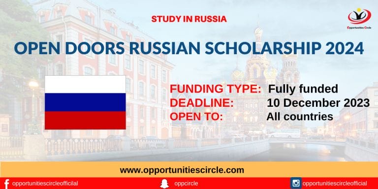 Open Doors Russian Scholarship 2024 in Russia