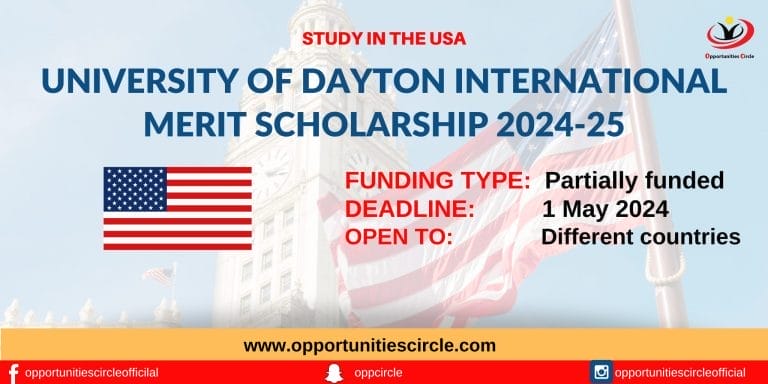 University of Dayton International Merit Scholarship 2024-25