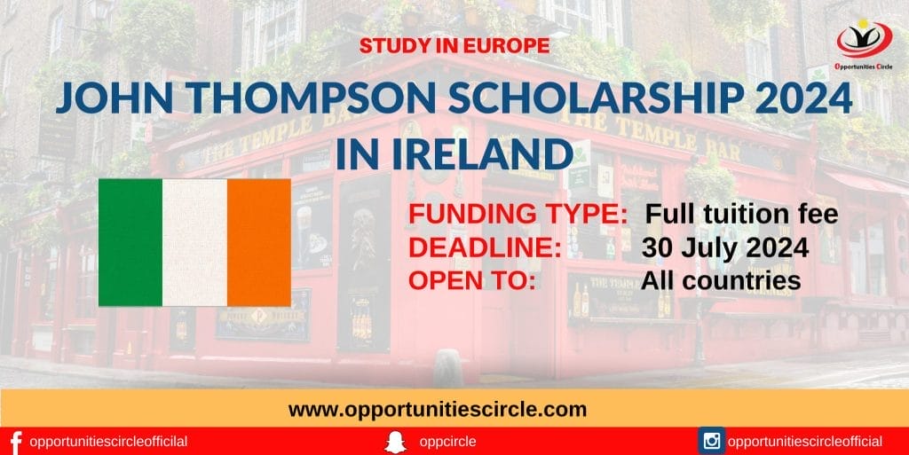 John Thompson Scholarship 2024 in Ireland