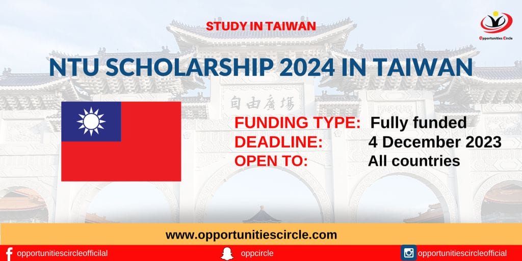 National Taiwan University Scholarship 2024 in Taiwan
