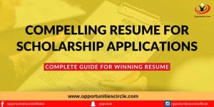 Building a Compelling Resume for Scholarship Applications