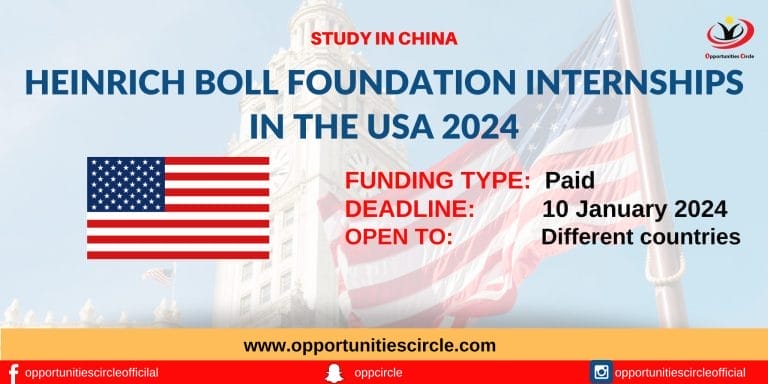 Heinrich Boll Foundation Internships in the usa 2024