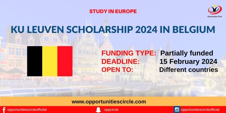 KU Leuven Scholarship 2024 in Belgium