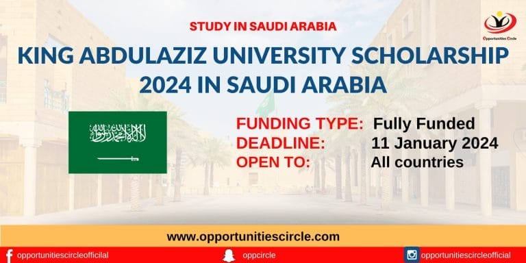 King AbdulAziz University Scholarship 2024 in Saudi Arabia