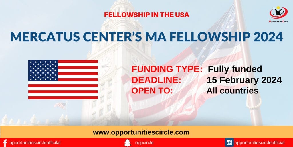 Mercatus Center’s MA Fellowship Program 2024 in USA | Fully Funded