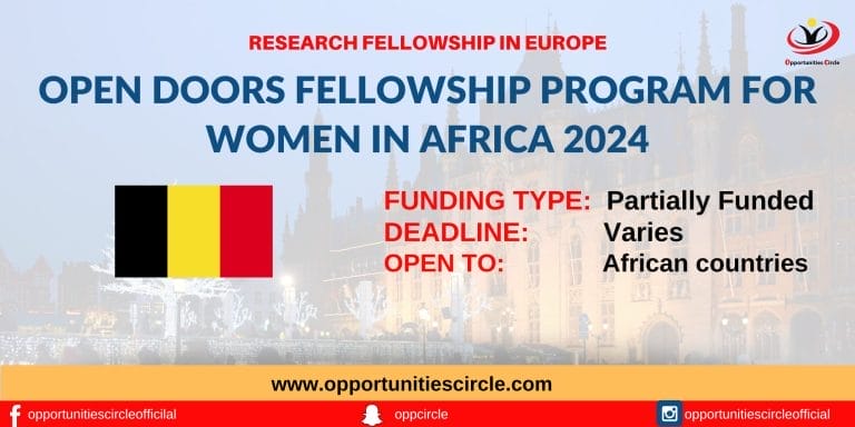 Open Doors Fellowship Program for Women in Africa 2024