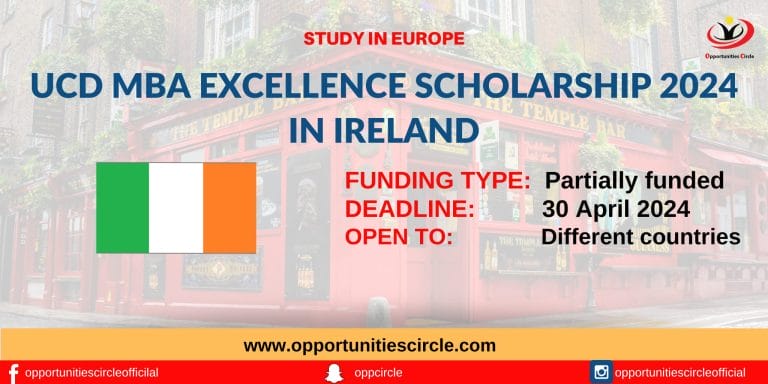 UCD MBA Regional Excellence Scholarship 2024 in Ireland