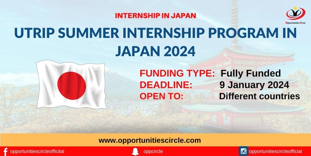 UTRIP Summer Internship Program in Japan 2024