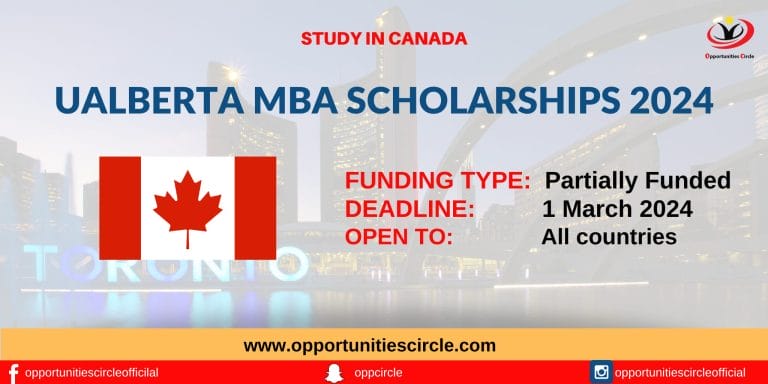 University of Alberta MBA Scholarships 2024 in Canada