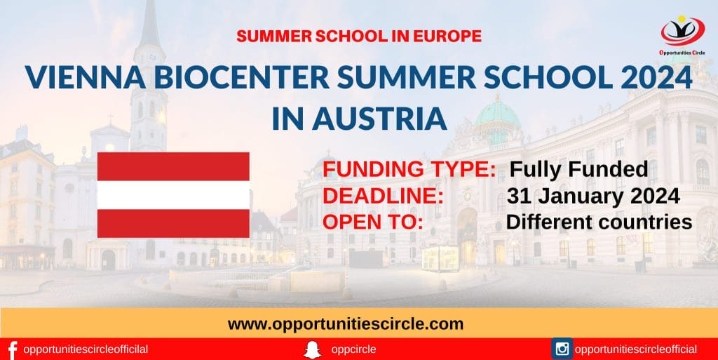 Vienna BioCenter Summer School 2024 in Austria