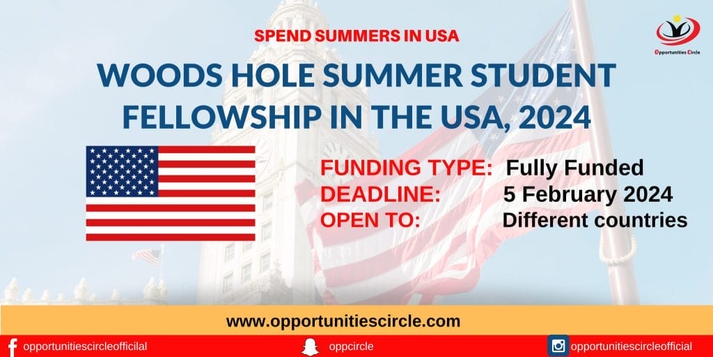 Woods Hole Summer Student Fellowship 2024