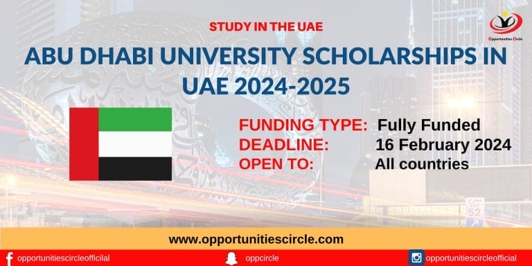 Abu Dhabi University Scholarships in UAE 2024-2025